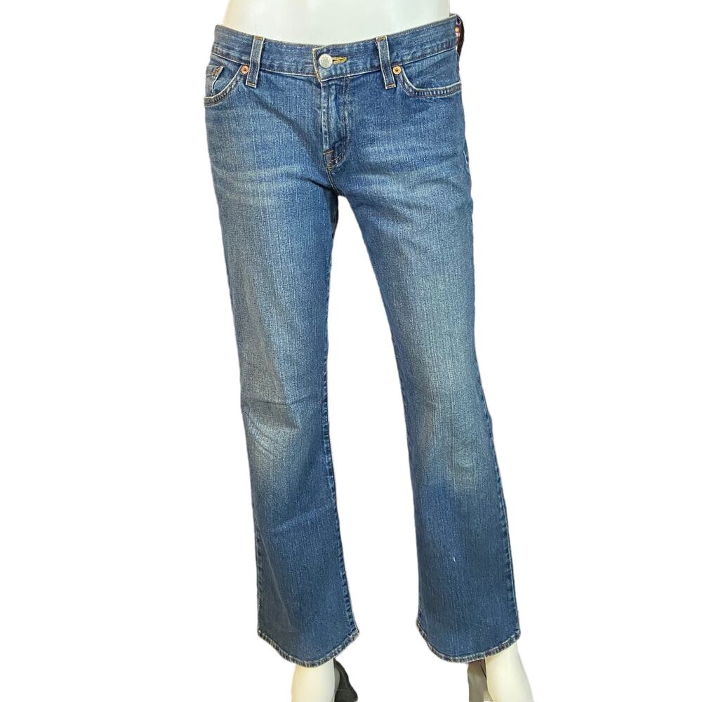 Y2K Vintage Lucky Brand Dungarees Flare Jeans Mid Rise Size 10